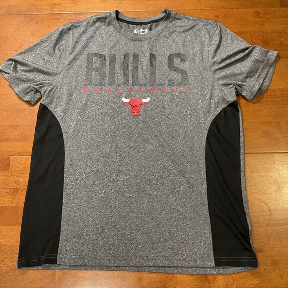 NBA Ultra Game Shirt Men's Large Chicago Bulls Gray With Logo Short Sleeve - Picture 2 of 8